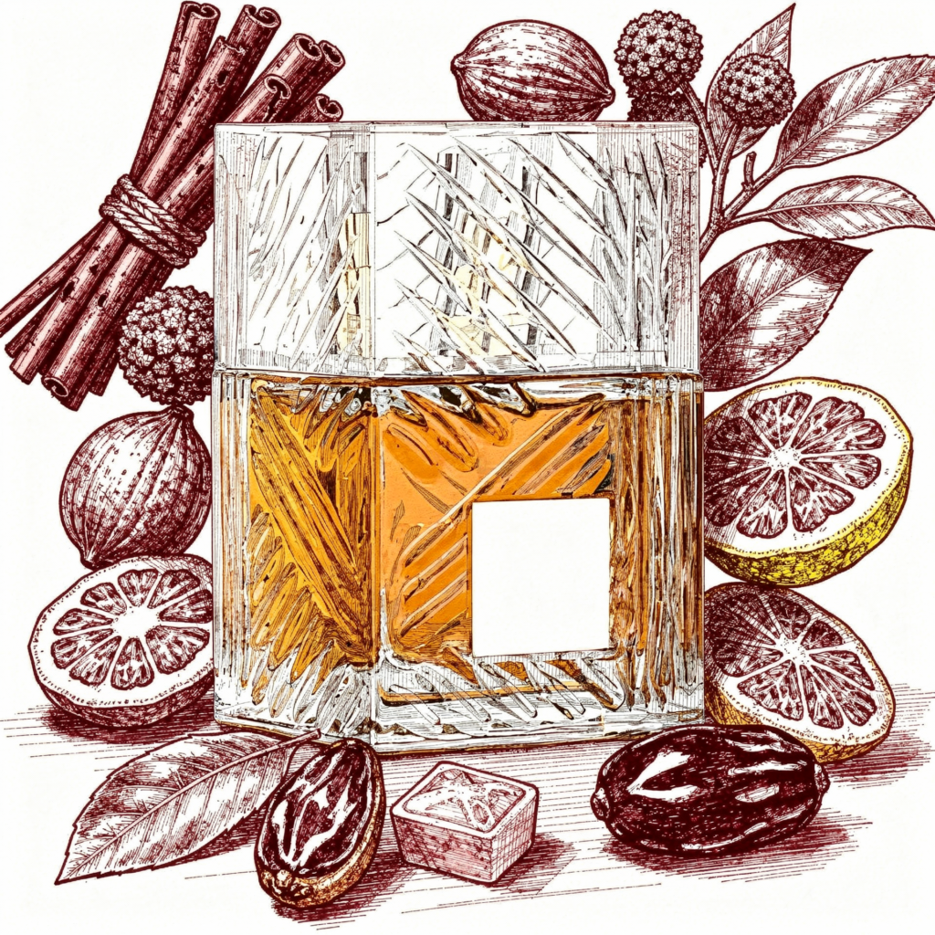 Khamrah and men Lattafa Perfumes — ilustração editorial