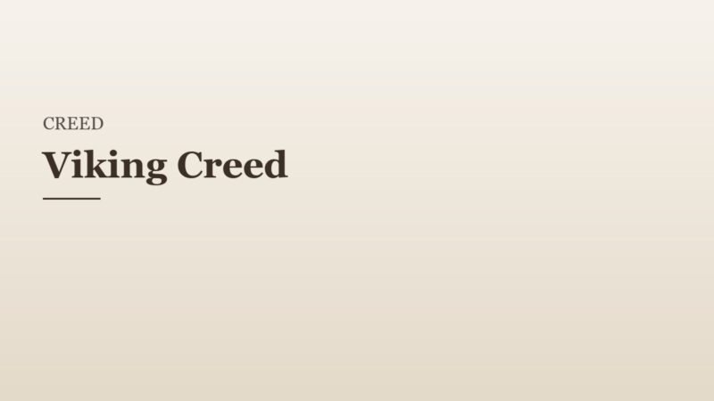 Viking Creed