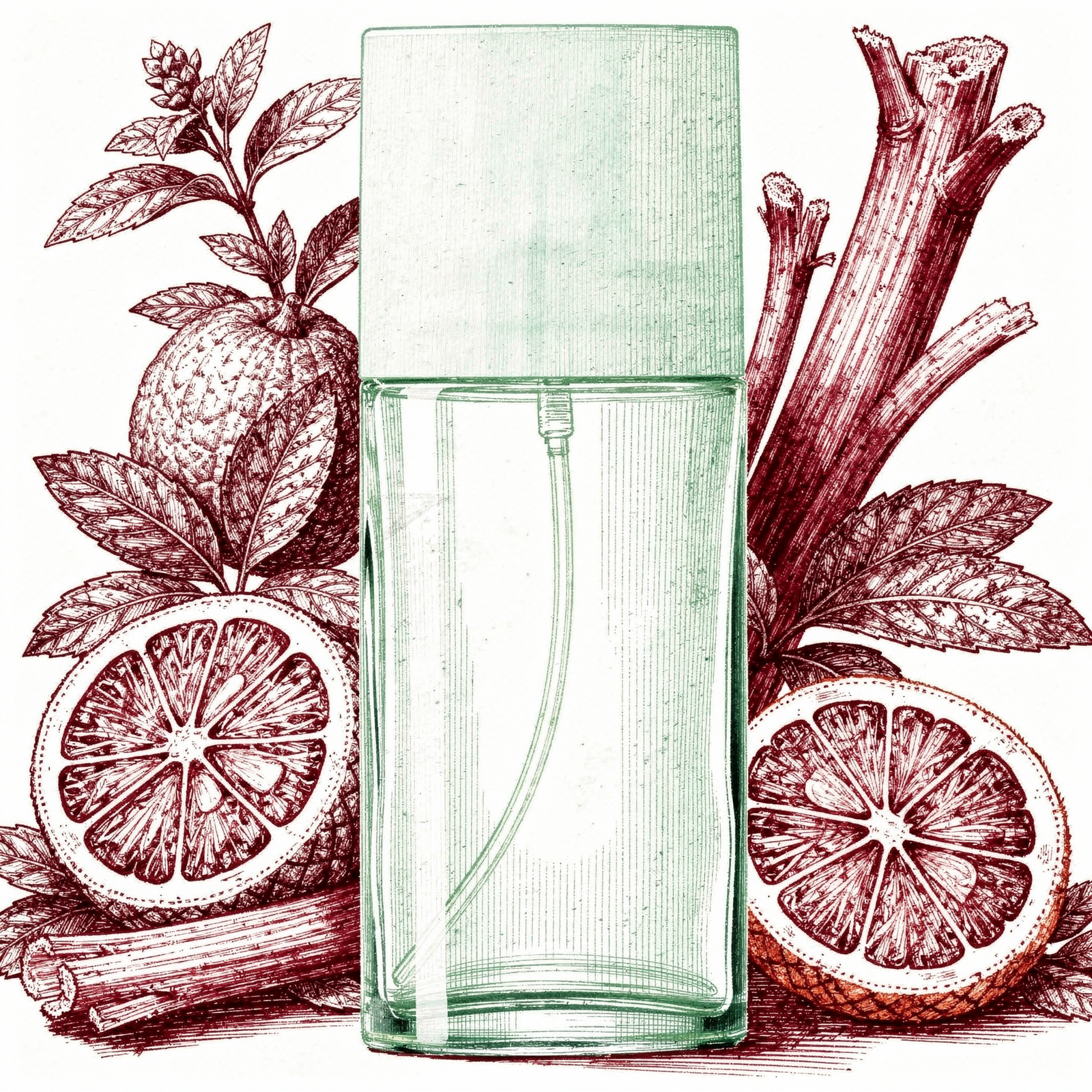 Green Tea Elizabeth Arden — ilustração editorial