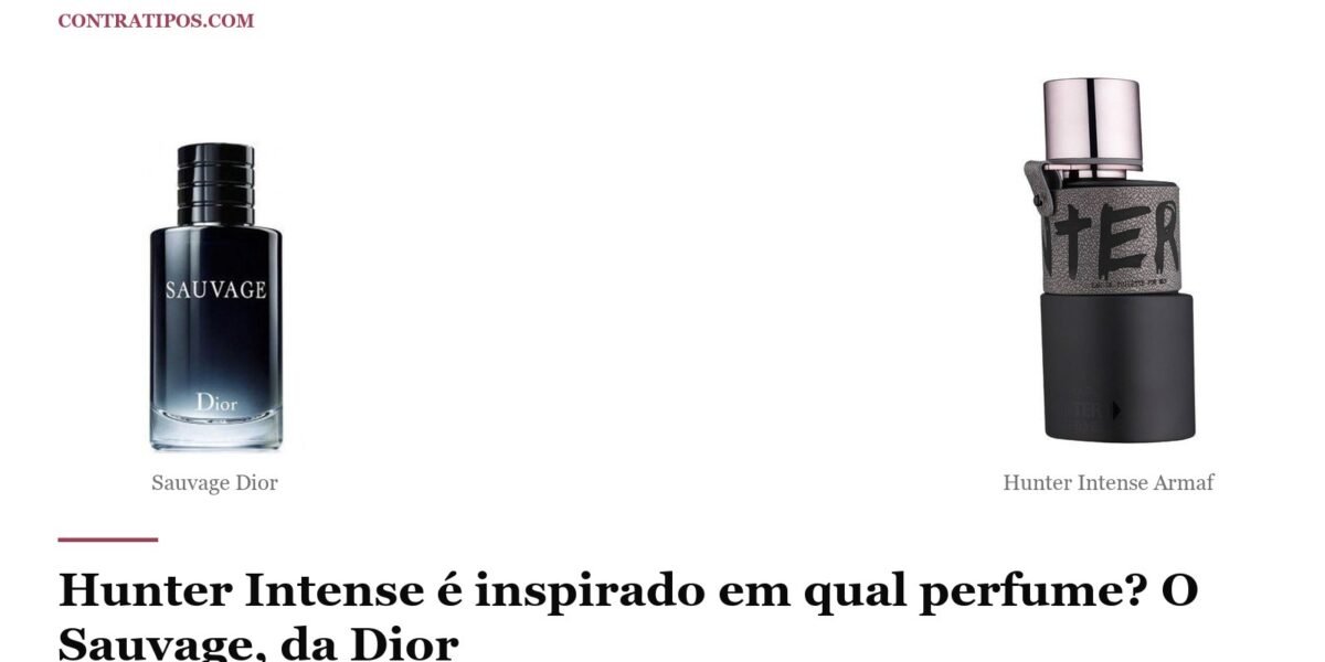 Frascos de Sauvage Dior, Hunter Intense Armaf